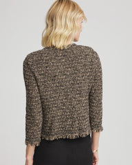 Chico's Tweed Cropped Jacket BLACK