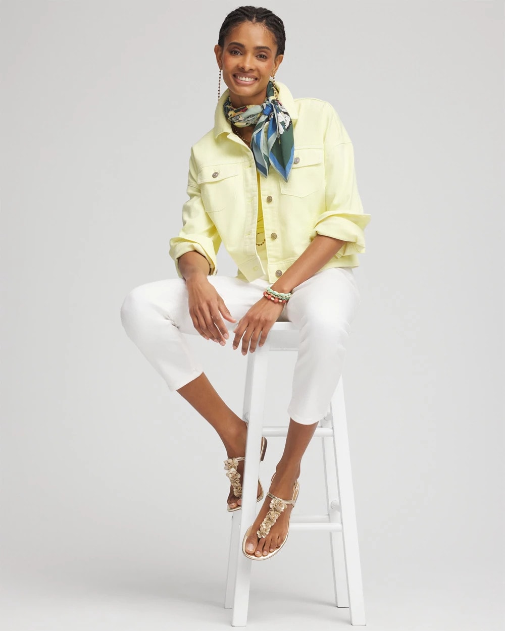 Chico's Relaxed-Fit Denim Jacket BRIGHT YELLOW