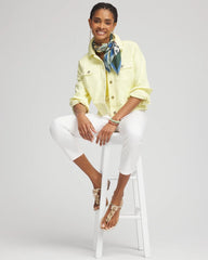 Chico's Relaxed-Fit Denim Jacket BRIGHT YELLOW