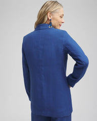Chico's Linen Blazer NAVAL INDIGO