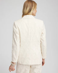 Chico's Textured Blazer NATURAL CREAM