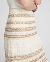 Chico's Crochet Gauze Trim Skirt