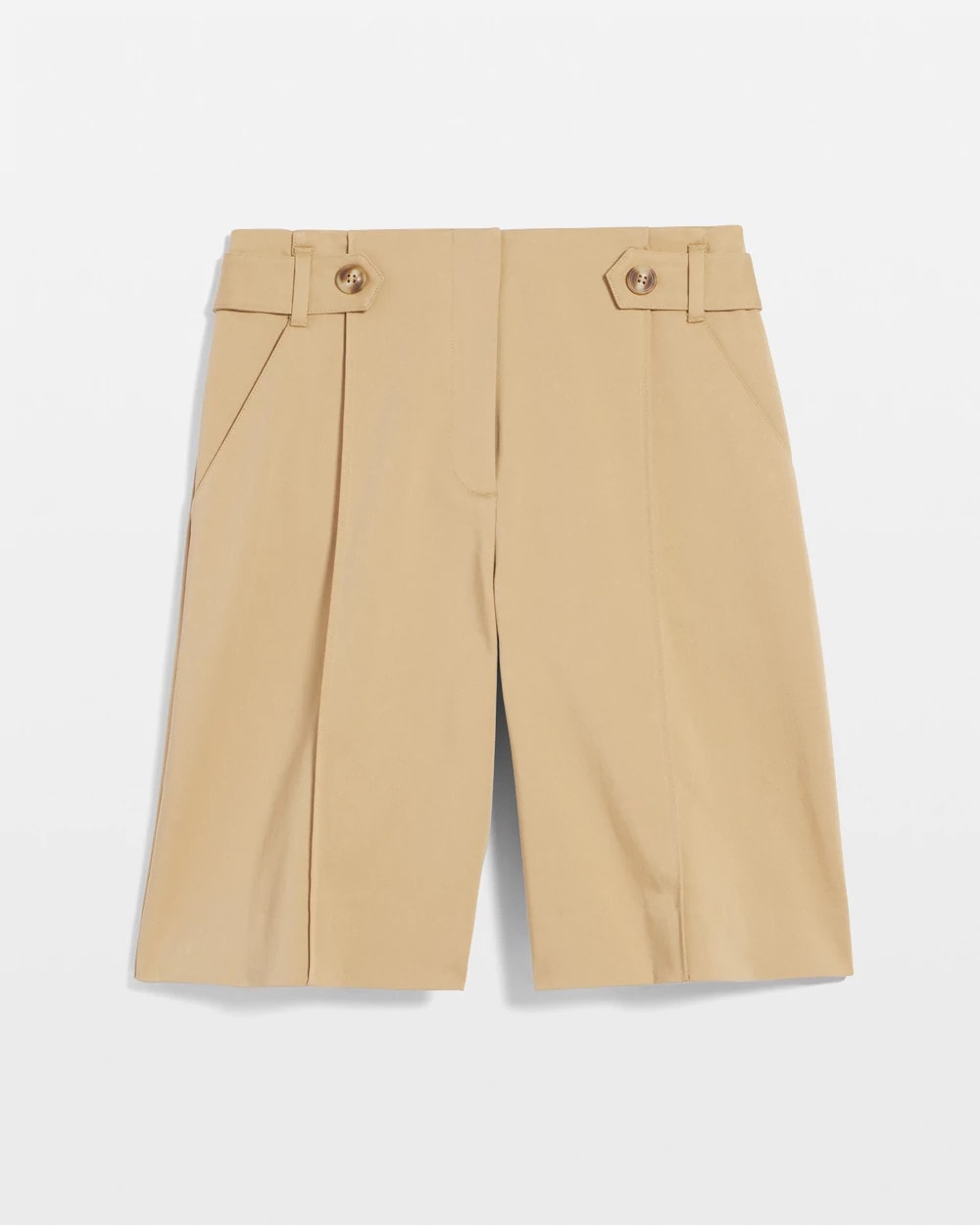 Chico's Sateen Tab-Front A-line Shorts CAFE AROMA