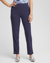 Chico's Zenergy® UPF Rib Mix Ankle Pants PASSPORT BLUE