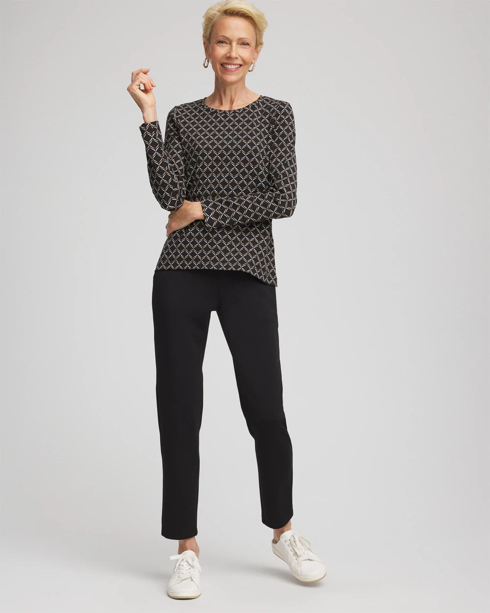 Chico's Zenergy® Weave Top BLACK