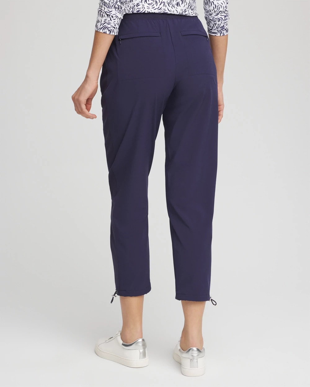 Chico's Zenergy® UPF Rib Mix Cropped Pants PASSPORT BLUE