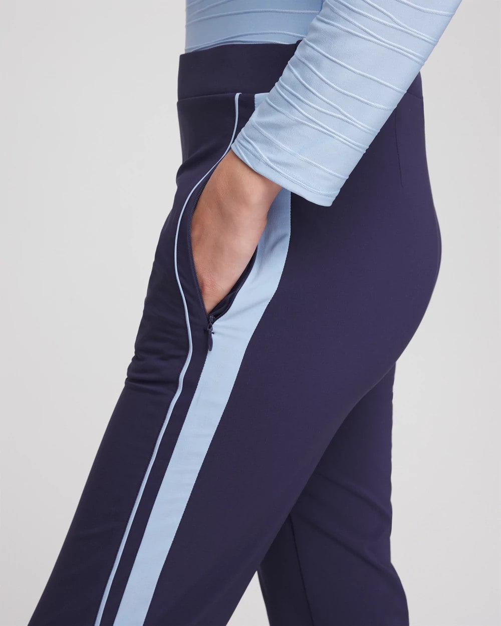 Chico's Zenergy® UPF Piped Ankle Pants PASSPORT BLUE