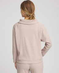 Chico's Zenergy® Soft Brushed Pullover LIGHT TAUPE HEATHER