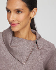 Chico's Zenergy® Sparkle Popover Top WALNUT