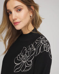 Chico's Zenergy® Luxe Intarsia Sweater BLACK
