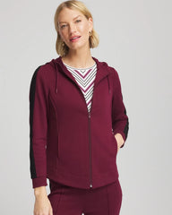 Chico's Zenergy® Double-Knit Contrast Jacket DEEP CHIANTI