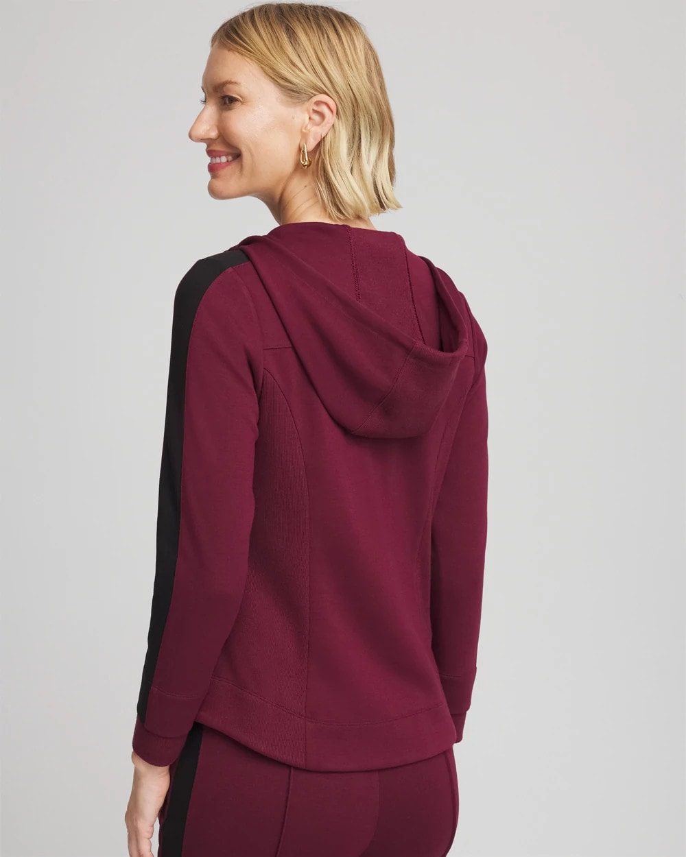 Chico's Zenergy® Double-Knit Contrast Jacket DEEP CHIANTI
