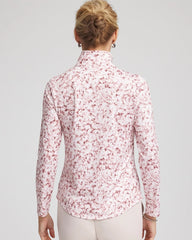 Chico's Zenergy® UPF Printed Zip-Front Pullover ROSE SMOKE