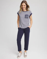 Chico's Zenergy® UPF Striped Tee PASSPORT BLUE