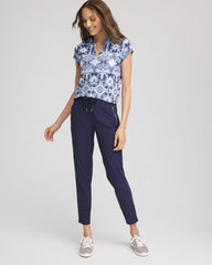 Chico's Zenergy® UPF Printed Polo Top CANYON BLUE