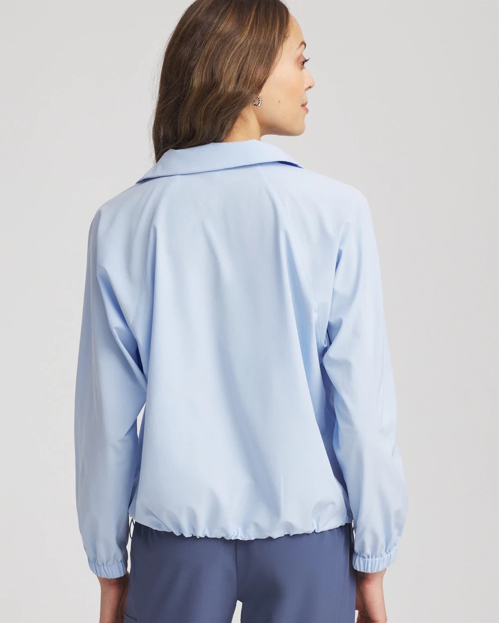 Chico's Zenergy® UPF Half-Zip Mockneck Top DELPHINIUM BLUE