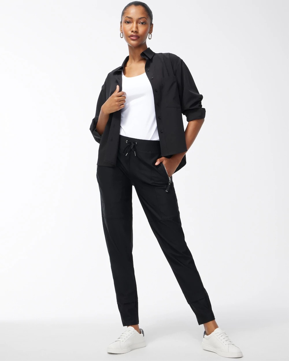 Chico's Zenergy® Seam Detail Stretch Pants BLACK