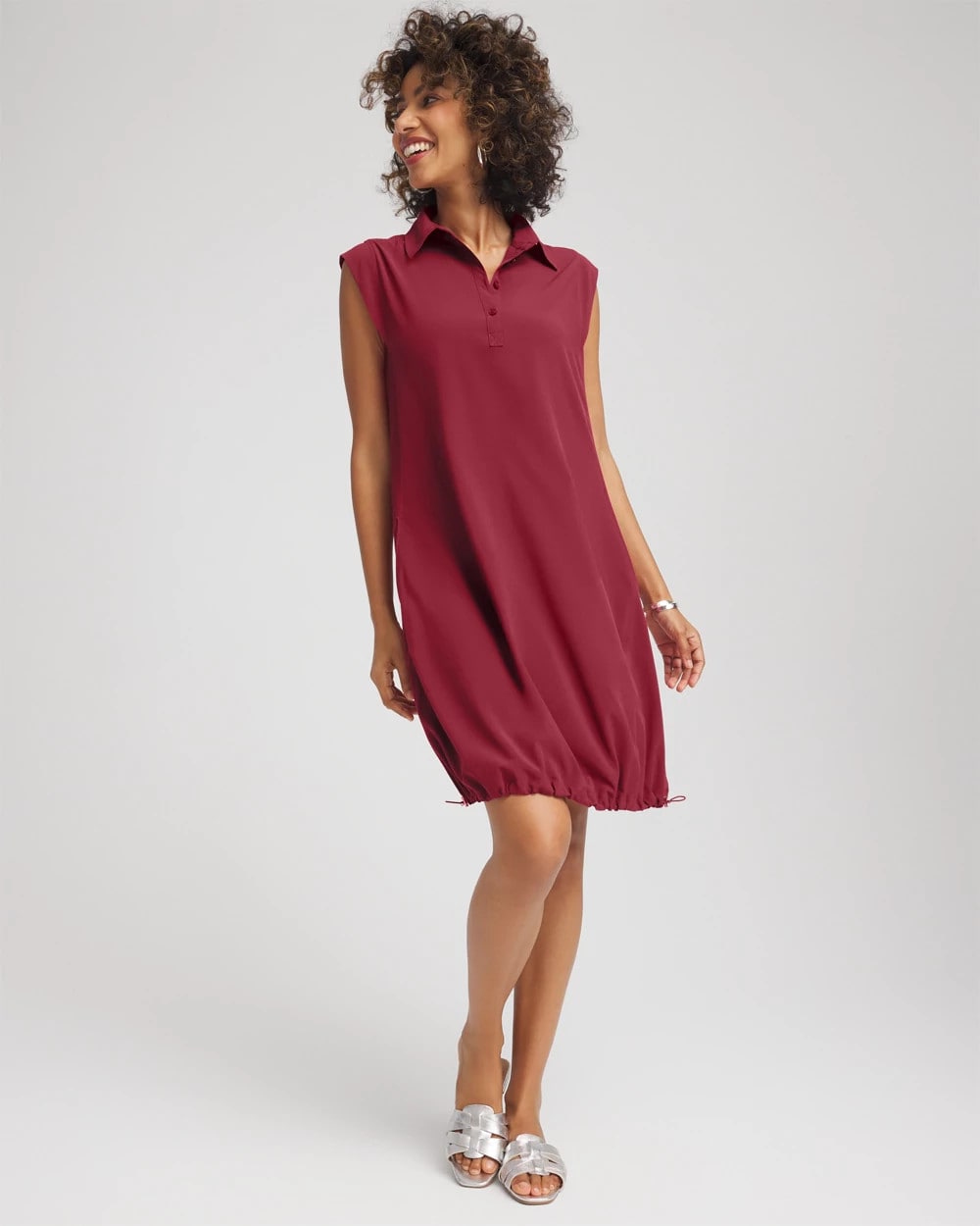 Chico's Zenergy® UPF Bungee Dress RUSSET RED