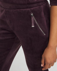 Chico's Zenergy® Velour Tapered Ankle Pants NIGHT BLOOM