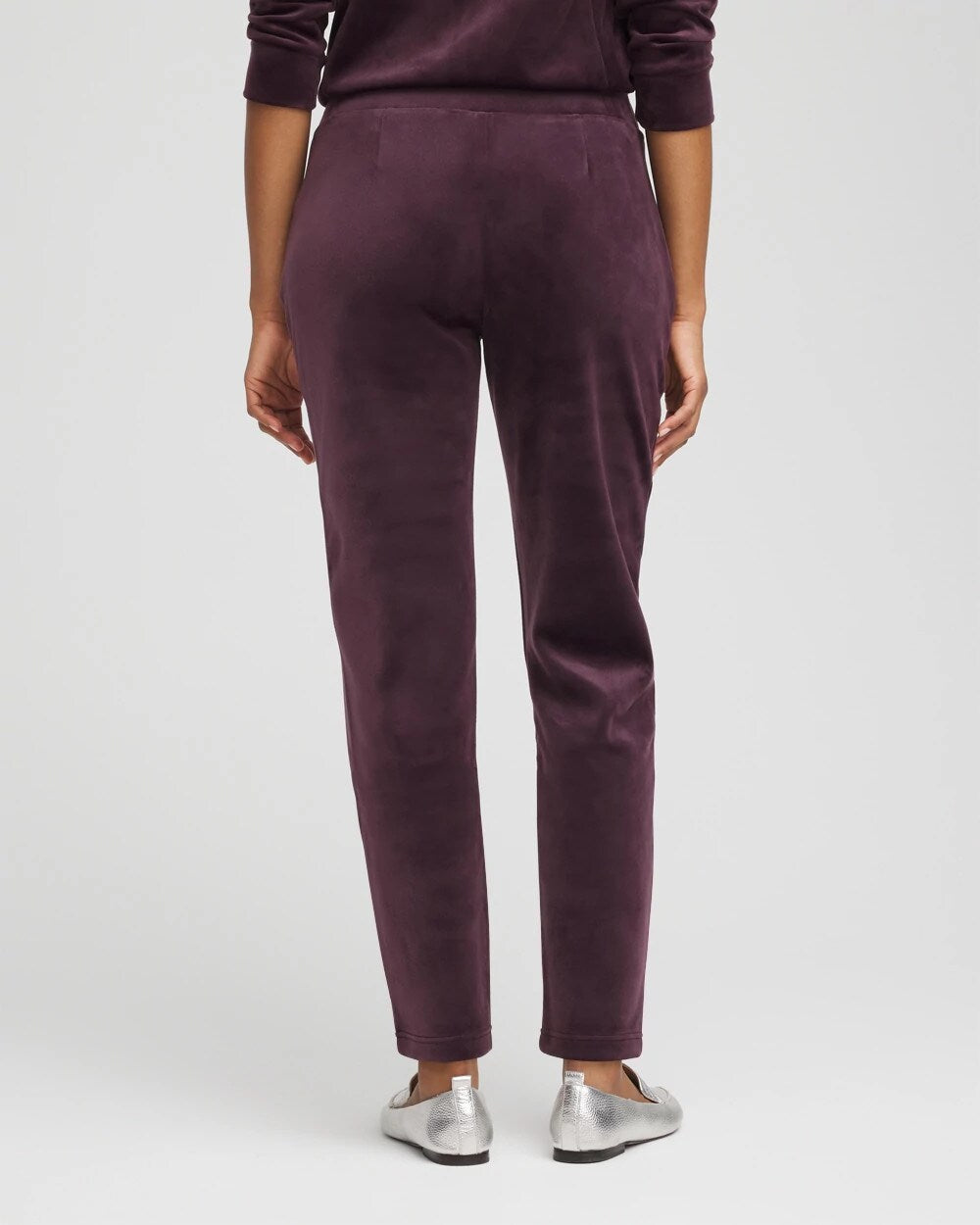 Chico's Zenergy® Velour Tapered Ankle Pants NIGHT BLOOM