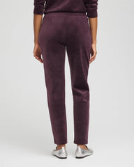 Chico's Zenergy® Velour Tapered Ankle Pants NIGHT BLOOM