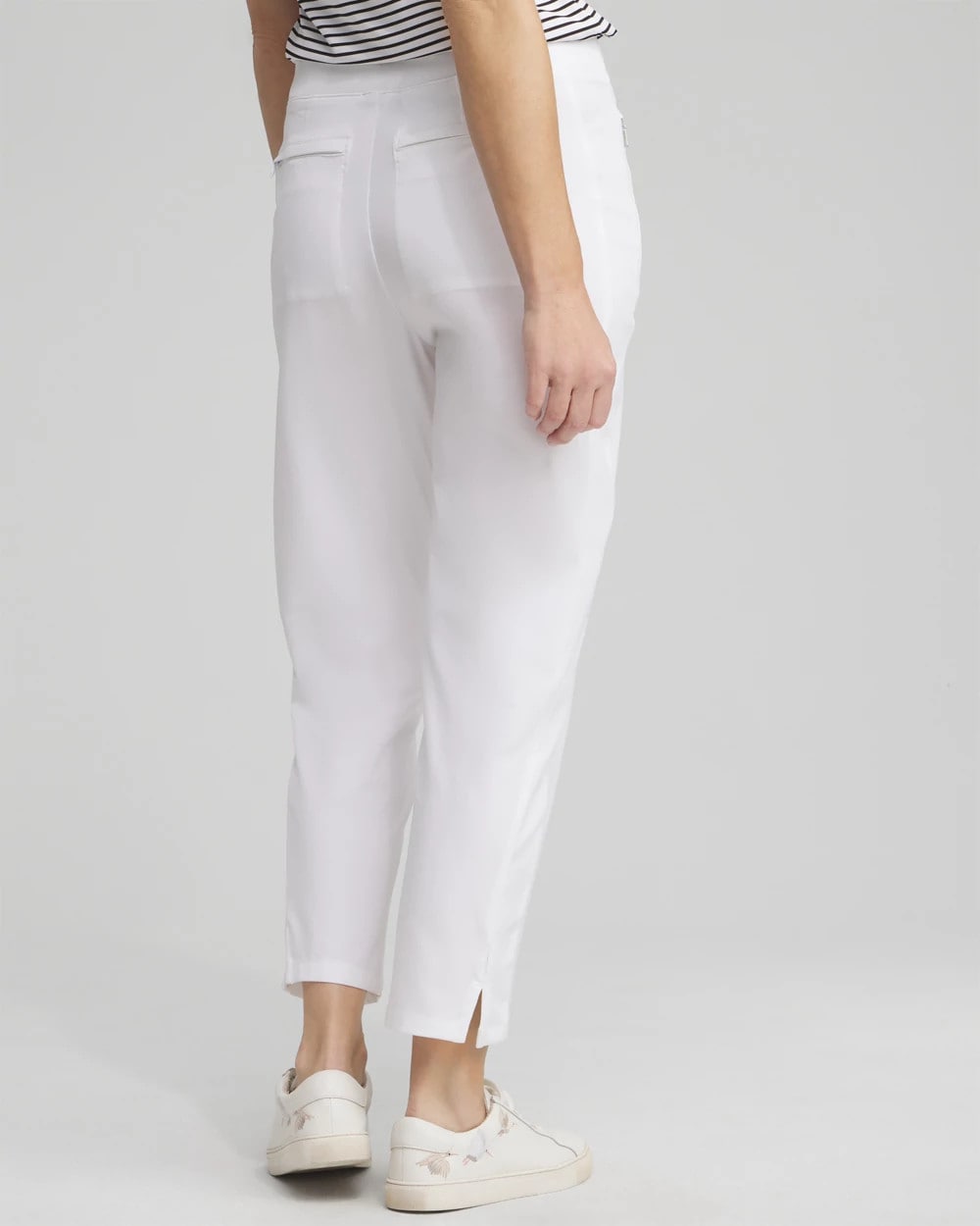 Chico's Zenergy® UPF Ribbed Side Ankle Pants ALABASTER