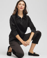 Chico's Zenergy® Velour Pullover BLACK