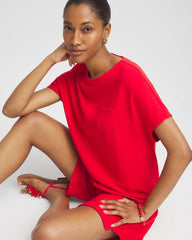 Chico's Zenergy® French Terry Pocket Shirt RED GLOW