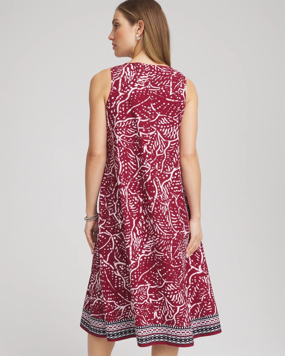 Chico's Zenergy® UPF Printed Midi Sports Dress RUSSET RED