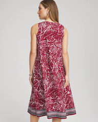 Chico's Zenergy® UPF Printed Midi Sports Dress RUSSET RED