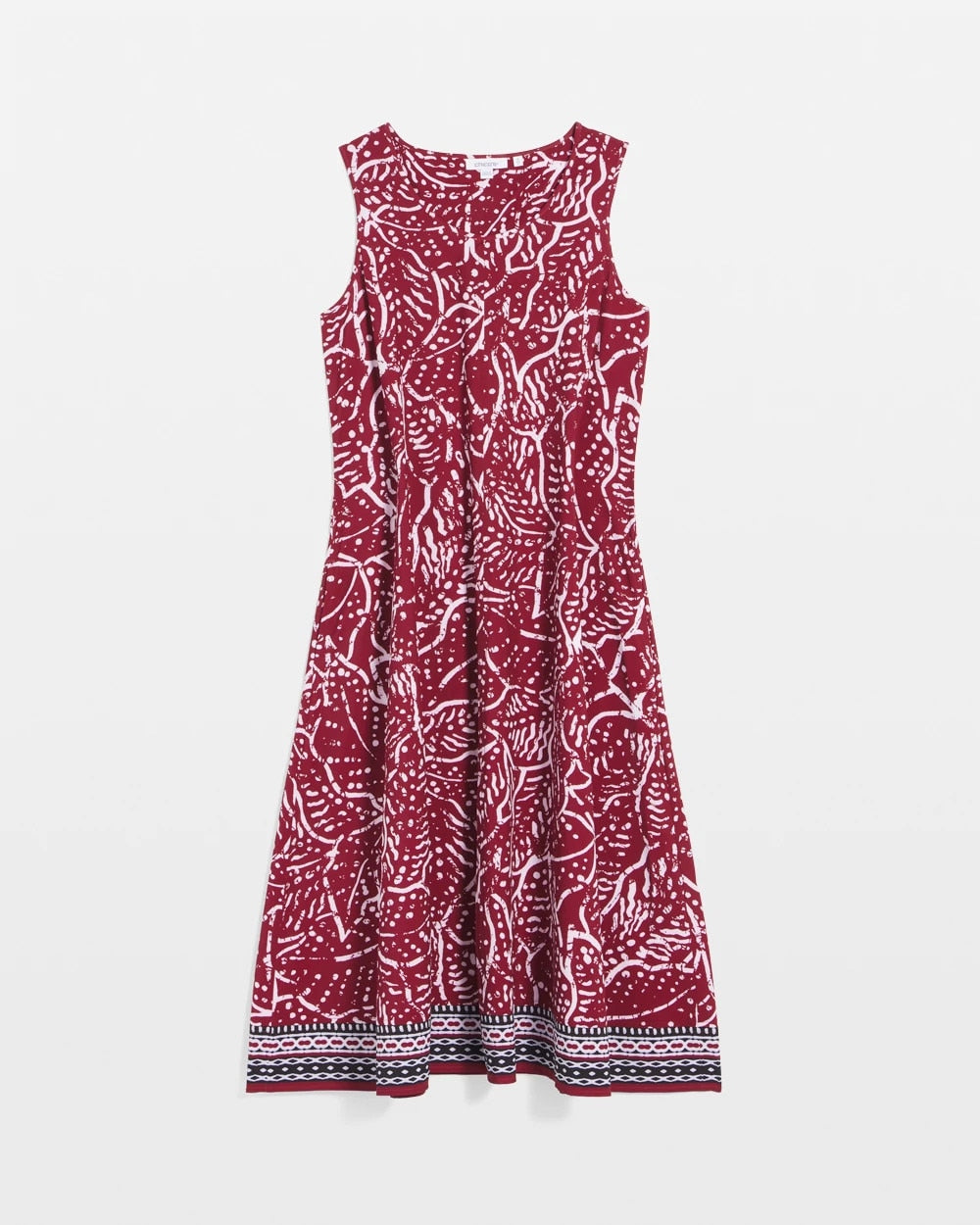Chico's Zenergy® UPF Printed Midi Sports Dress RUSSET RED