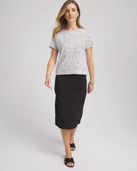 Chico's Zenergy® UPF Geo-Print Dolman Top BLACK