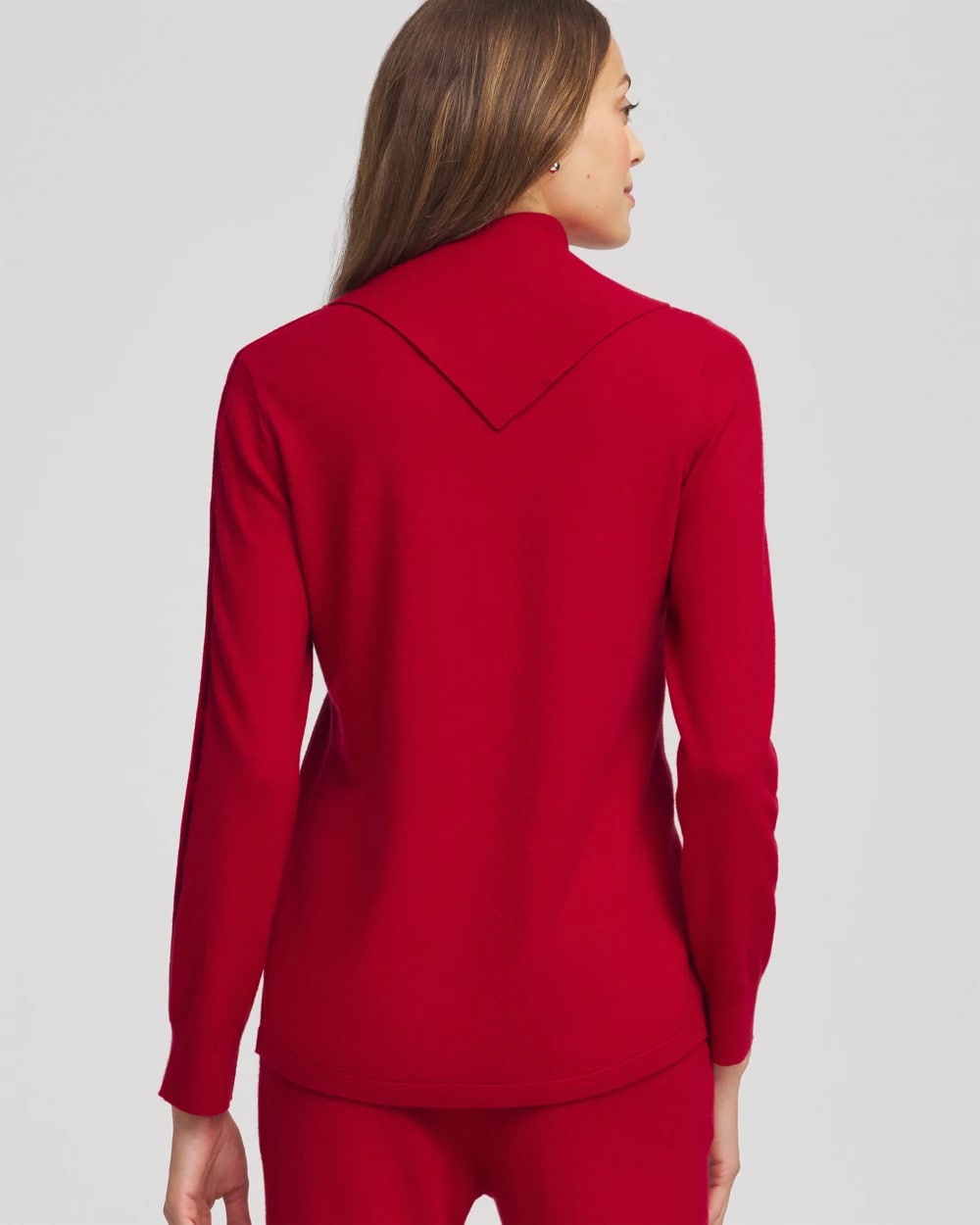 Chico's Zenergy® Luxe Envelope Neck Sweater CARMINE RED