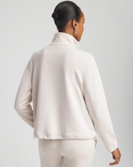 Chico's Zenergy® Ribbed Sweatshirt SMOKEY TAUPE