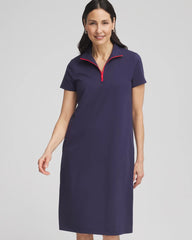 Chico's Zenergy® UPF Knit Half-Zip Dress PASSPORT BLUE