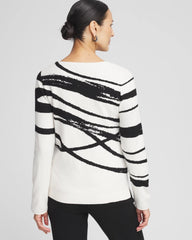 Chico's Zenergy® Luxe Jaquard Pullover BLACK