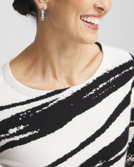 Chico's Zenergy® Luxe Jaquard Pullover BLACK