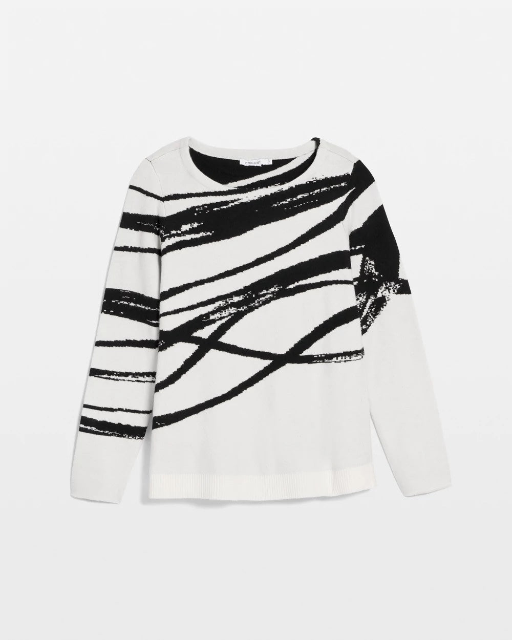 Chico's Zenergy® Luxe Jaquard Pullover BLACK