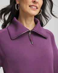 Chico's Zenergy® Soft Half-Zip Top WASHED GRAPE