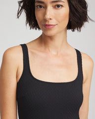 Chico's Gottex Saint-Tropez Square Neck One Piece BLACK