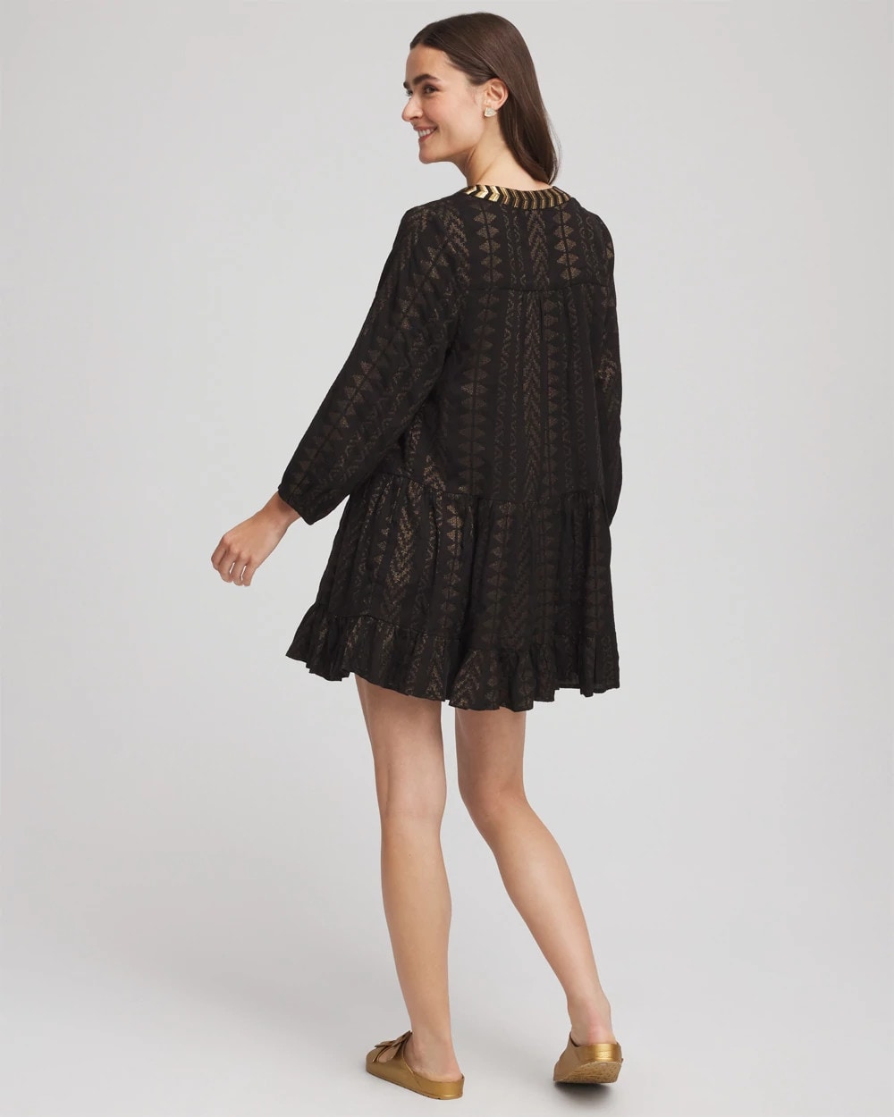 Chico's Miraclesuit® Beach Jacquard Dress BLACK