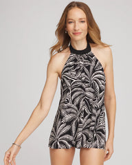 Chico's Magicsuit® Hearts of Palm Swim Dress BLACK/MULTI