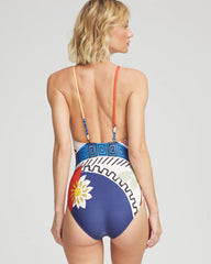 Chico's Gottex Positano High-Neck One-Piece Swimsuit MULTI PRINT