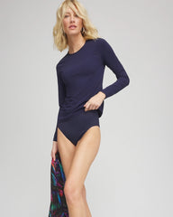 Chico's Gottex Long-Sleeve Swim Shirt NAVY