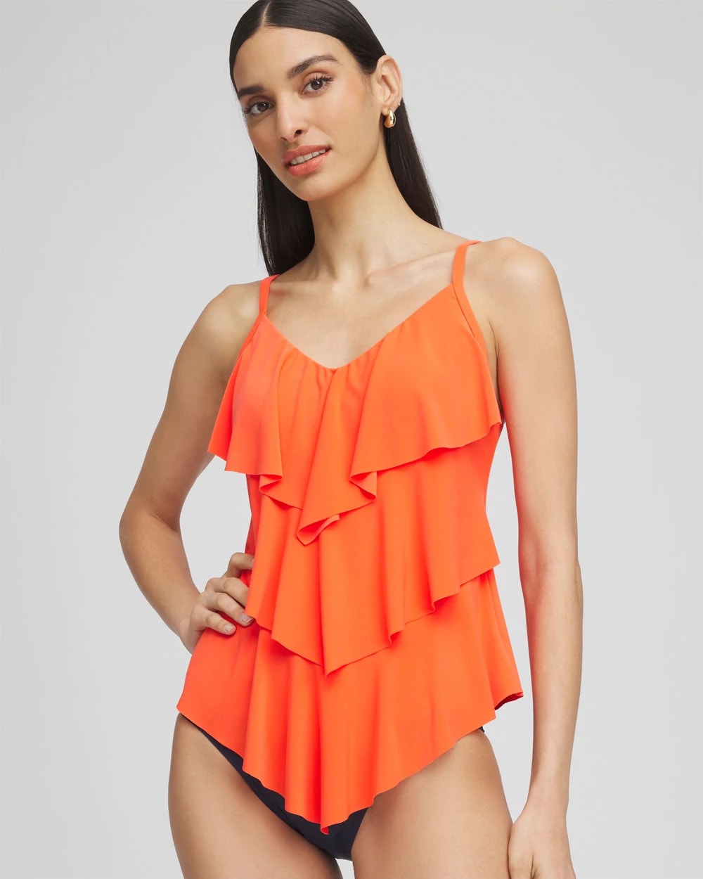 Chico's Magicsuit® Solid Rita Tankini ORANGE
