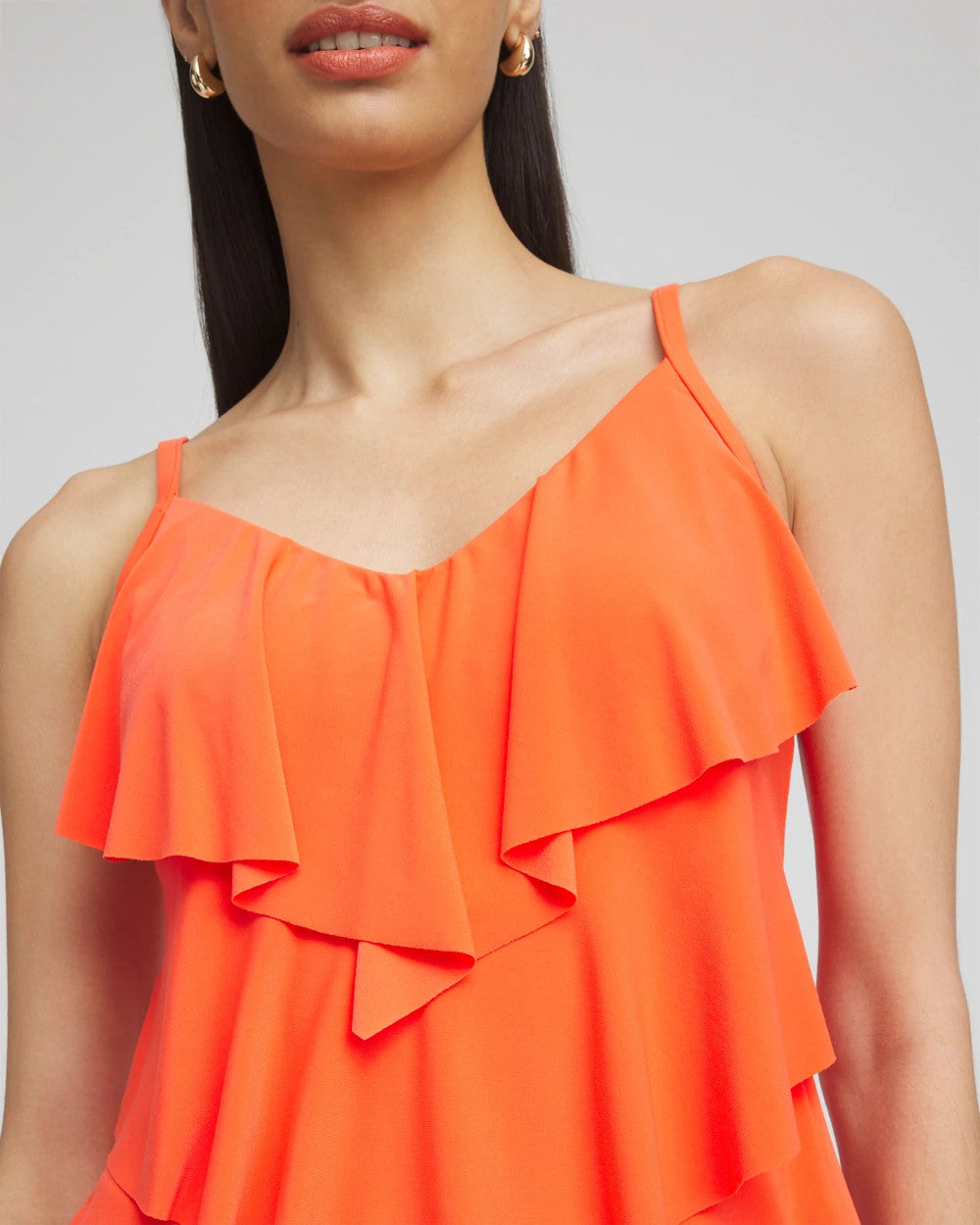 Chico's Magicsuit® Solid Rita Tankini ORANGE