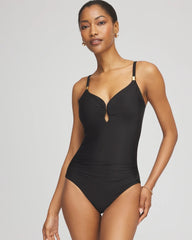 Chico's Miraclesuit® Razzle Dazzle Antheia One Piece Swimsuit BLACK