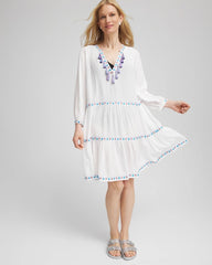Chico's Chico's Beach Swimsuit Cover-Up Dress ALABASTER