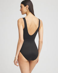 Chico's Miraclesuit® Network News Evoke One Piece Swimsuit BLACK