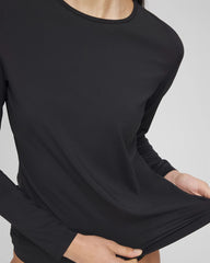 Chico's Gottex Long-Sleeve Swim Shirt BLACK